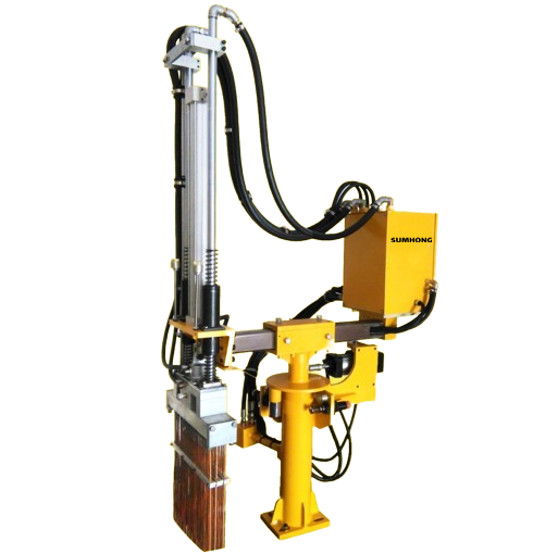 Vertical die casting sprayer for even coating application.